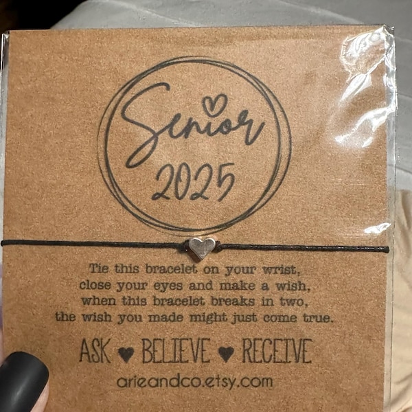 Senior 2026 Wish Bracelet, Graduation Gift, Class of 2026 Gift ...