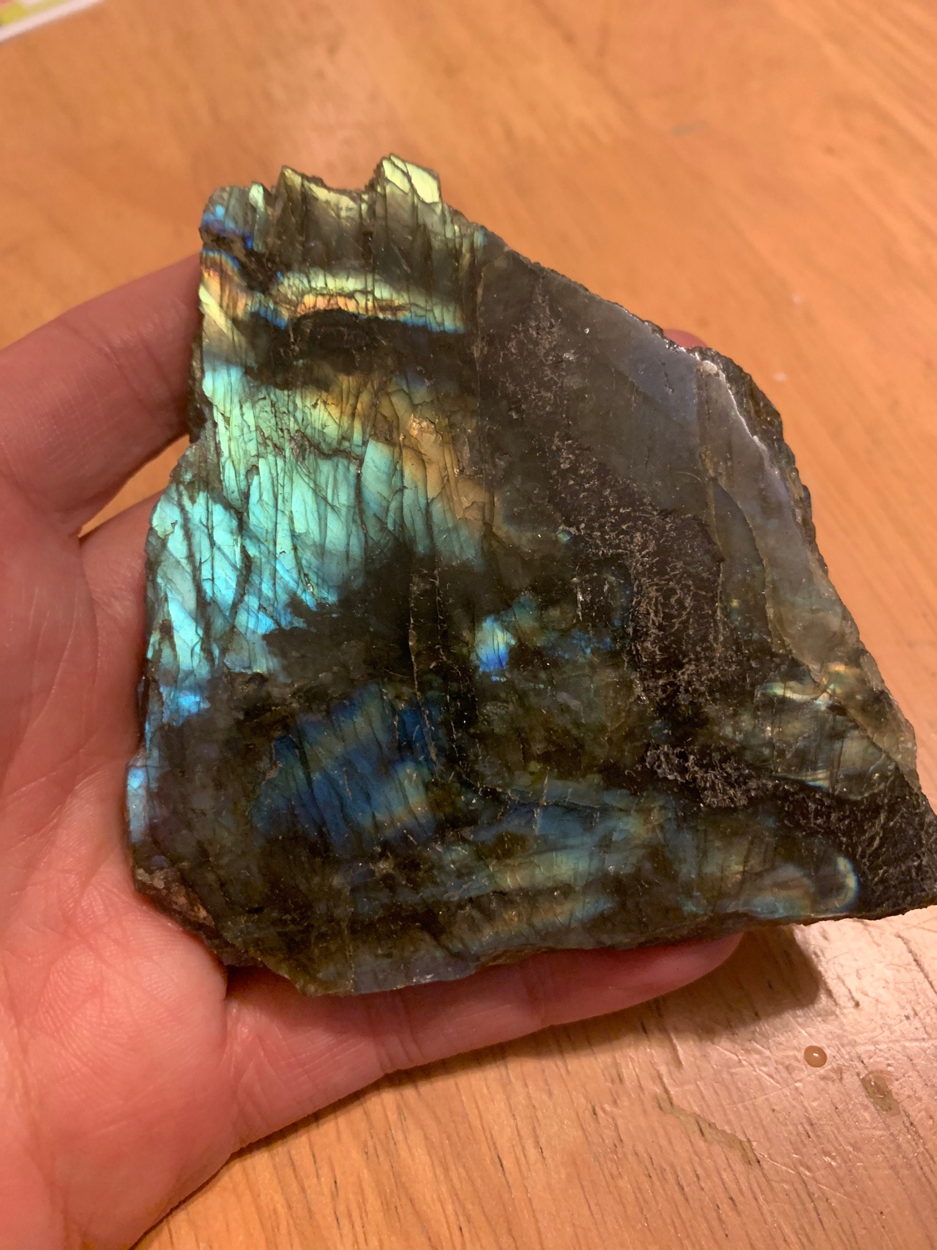 Natural Labradorite Slab Choose Size & Amount (Display Specimen, Raw