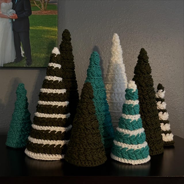 A customer's finished Wheat Stitch Tree Crochet Pattern + Video