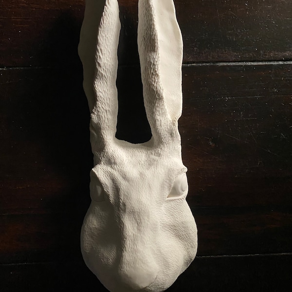 Rabbit Sculpture, Animal Decor, Wall Art, Interior Decors, Faux Animal ...
