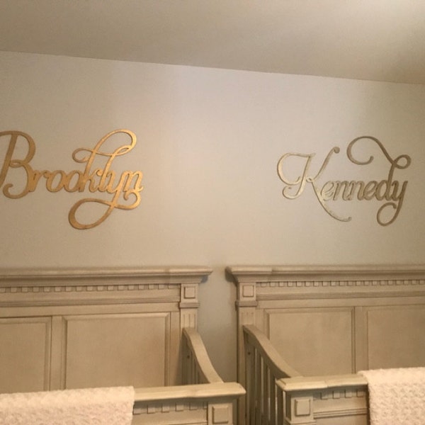 Modern Script Baby Name Sign - Etsy
