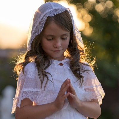 First Communion Veil Lace Holy Communion Veil 1st Communion Veil - Etsy