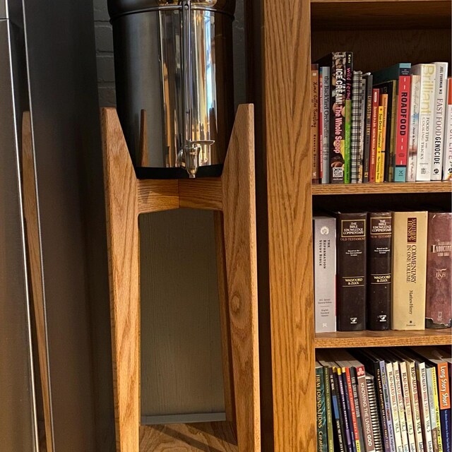 Water Filter Floor Stand With Optional Drink Shelf, Tall Water Filter Floor Stand With Optional Drink Shelf, Tall
