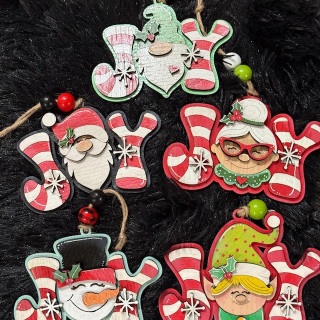 北極キャンディケインジョイクリスマスオーナメントバンドル SVG