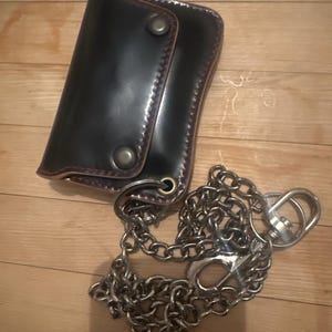 ロカド シェルコードバン トラッカーウォレット：チェーンリング付き