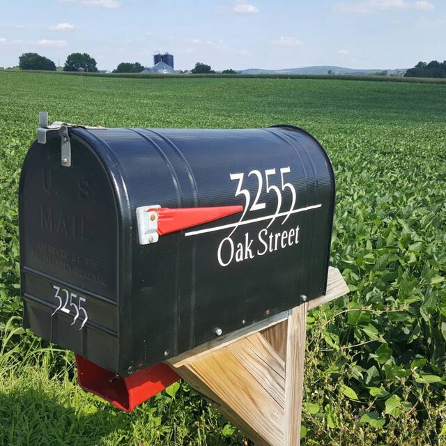 SALE Classic Mailbox Street Address Numbers Vinyl Decal Etsy
