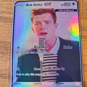 Rick Astley Rick Roll Rickroll Gx Ex Vmax V Pokémon Card Orica ...