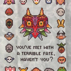Legend Of Zelda Majora S Mask Funny Cross Stitch Etsy Finland