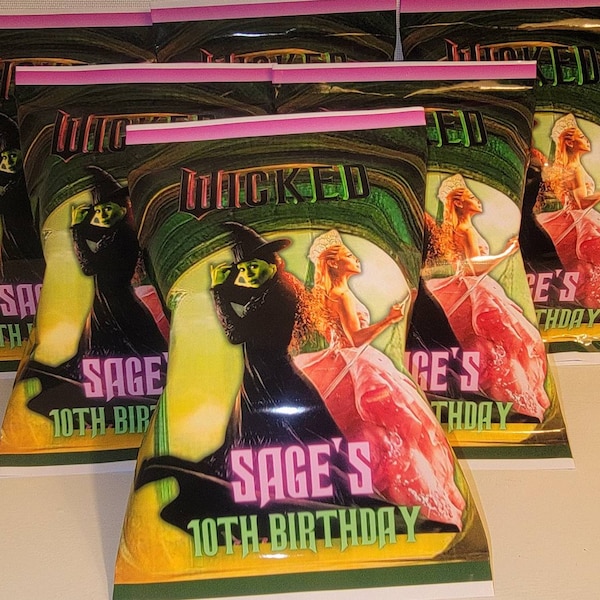 Wicked Birthday Cupcake Toppers Label, Wicked Birthday Party Decor ...