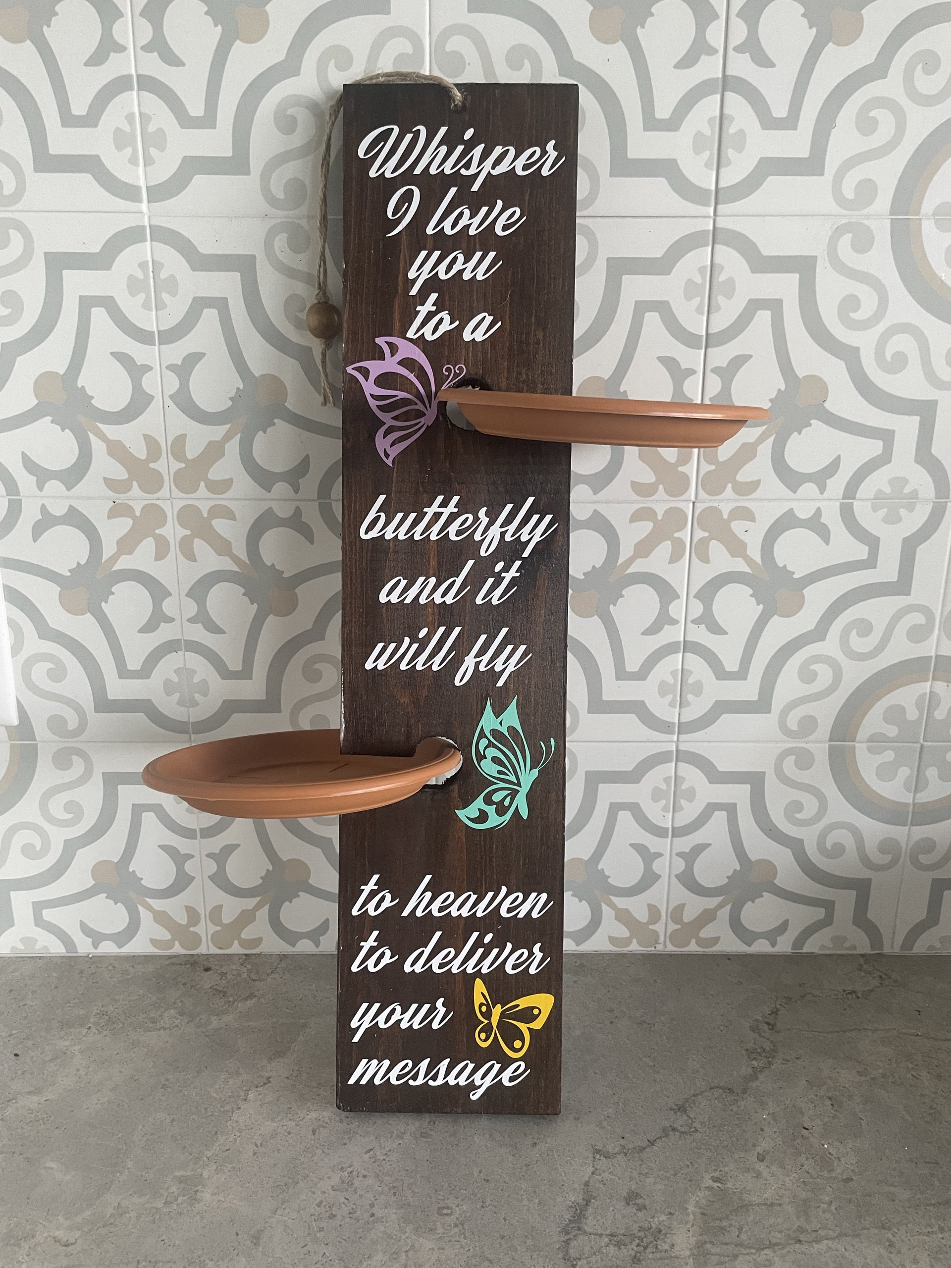 Sympathy Gift, Butterfly Feeder, Butterfly, Bereavement Gift, Sympathy, Memory, Butterfly Garden, Memorial Garden, Whisper I Love You