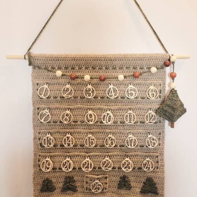 A customer's finished Crochet Advent Calendar Pattern
