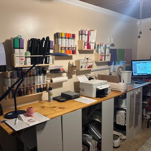 Vinyl Roll Holder Wall Storage Shelf, Cricut Siser Htvront Iron on ...