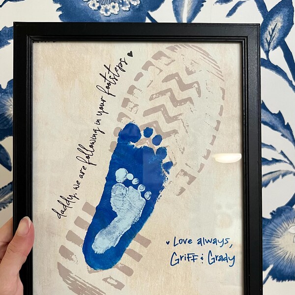 Gepard Fußabdruck Affirmation / Tier Baby / DIY Geschenk Handwerk