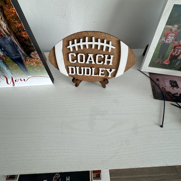 Personalized Desktop Football Coach Sign - Gifts for Football Coach ...