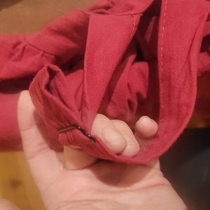 ruffled aprons for women retro , red , pink , with pocket , vintage style , pinafore apron dress ,schürze linen, valentine gift for her idea