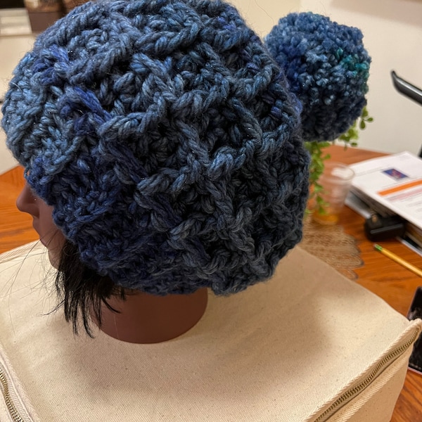 Crochet Waffle Stitch Beanie | PDF Pattern - Etsy