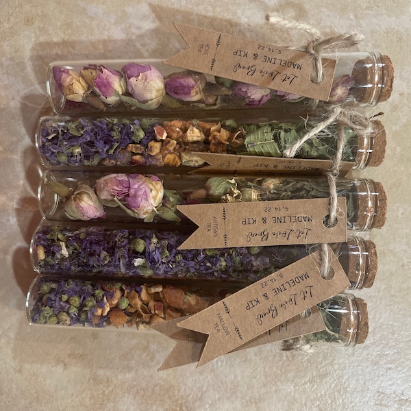 Wedding Tea Favors for Guests, Bulk Test Tube, Rustic Wedding Favor ...