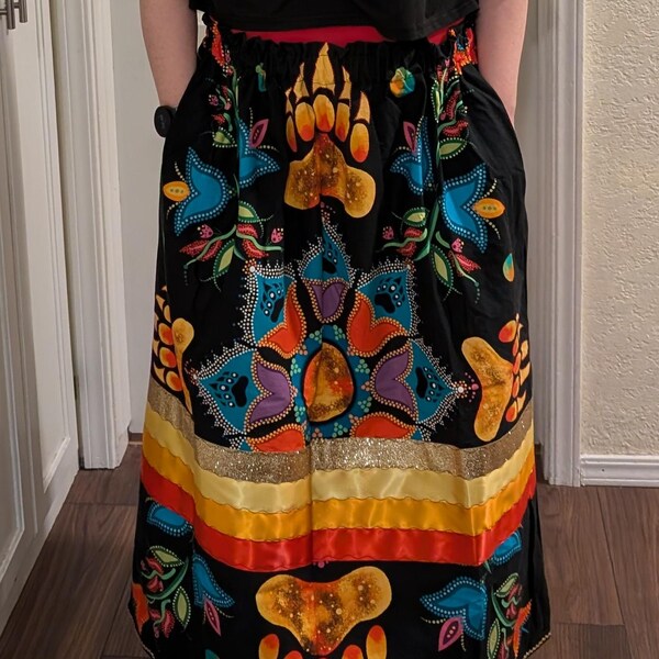 Black Cow Hyde Ribbon Skirt - Etsy