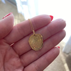Gold fingerprint best sale charm