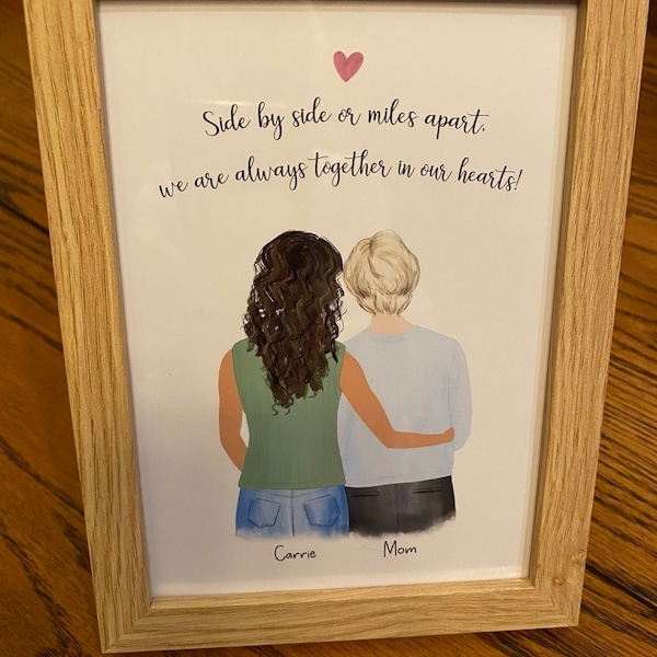 Personalized Framed Wall Art Mother and Daughter, Mother's Day Gift ...