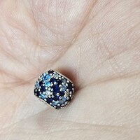 Gnoce 925 Sterling Silver Microphone Charm | Cubic Zirconia Pendant For Bracelet Or Necklace