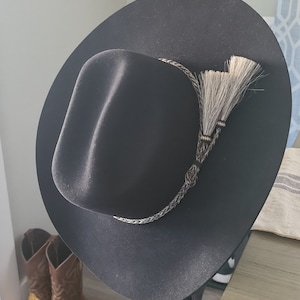3/8 Calf Hair Hatband, Black main image 0