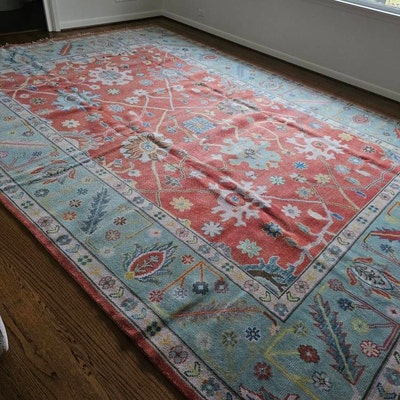 Elegant Contemporary Oushak Rug Soft Rust Accent 4x6, 5x8, 6x9, 8x10 ...