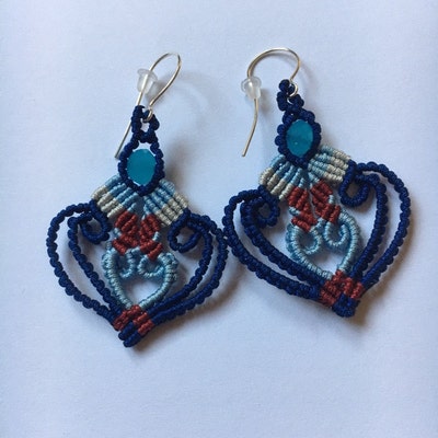 PDF Tutorial Macrame Earrings PATTERN Micro Macrame - Etsy