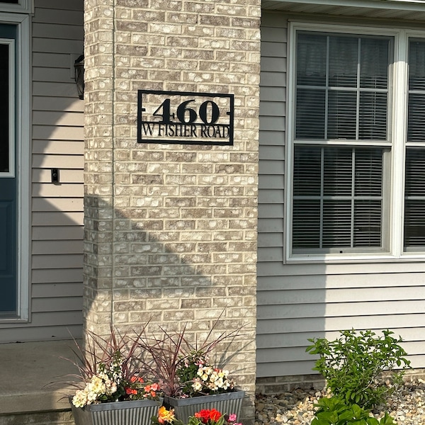 Personalized Rectangle Home Address Metal Sign - Etsy