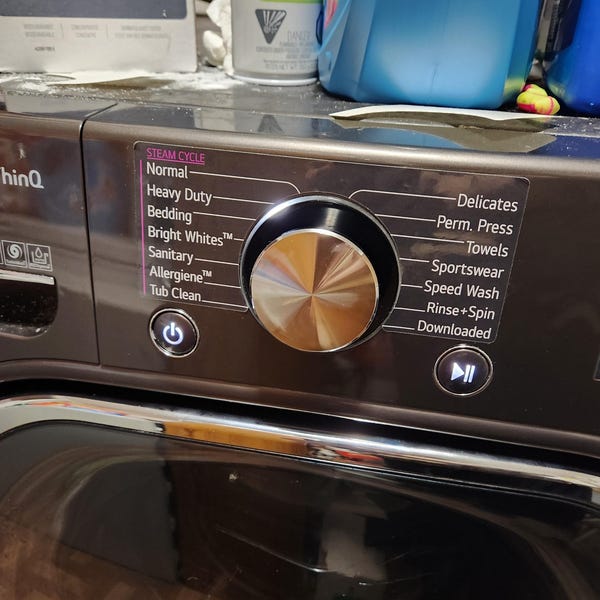 LG Model WM4500HBA Washer Sticker Label / Decal - for Center Control ...