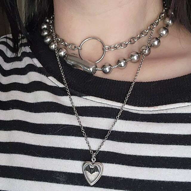 Collana cuore con zirconi in oro bianco - Sari Gold