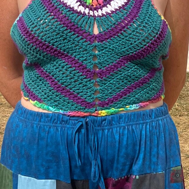 The Iris Halter Top - PDF Pattern - Trippy Third Eye Crochet