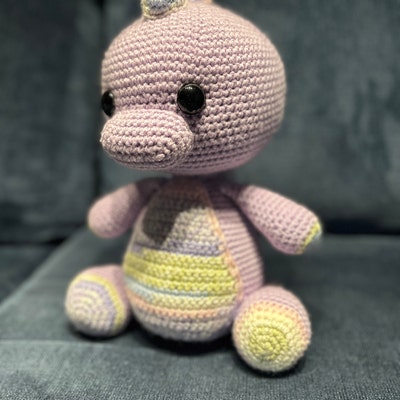Handmade Crochet Hippo Toy
