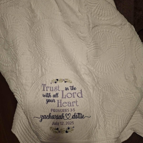Personalized Heirloom Wedding/anniversary Quilt, Custom Name Blanket ...