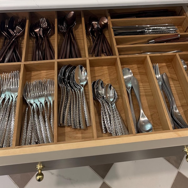 Custom Kitchen Drawer Organizer | Silverware | Baking and More - Made ...