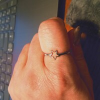 Stainless Steel Silver Star Ring, Silver Star Outline, Sizes 6-10 ...