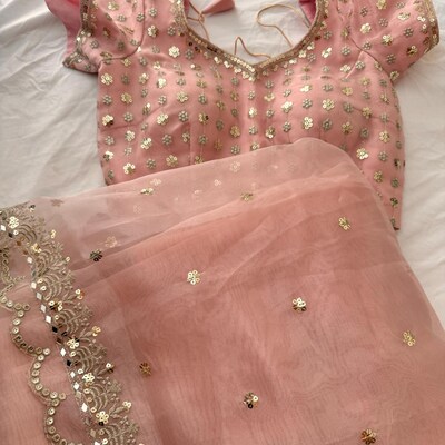 Lavender Color Mixed Fabaric Saree With Matching Blouse