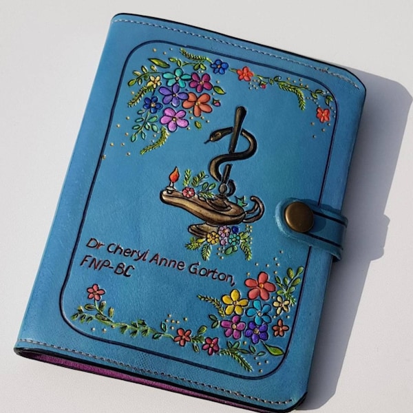Leather Rx Cover; Prescription Pad Holder for One US Size Prescriptions ...