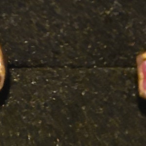 Customer photo from suzan, Dainty Raw Ruby Stud Earrings in Sterling Silver
