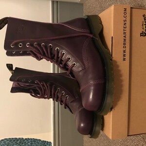 Dr Martens Purple Vintage, Size UK3-6, 10 Hole Stitched Cap