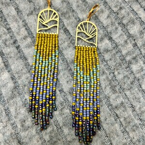 White Hot Feather Seed Bead Earring Pattern PDF - Etsy