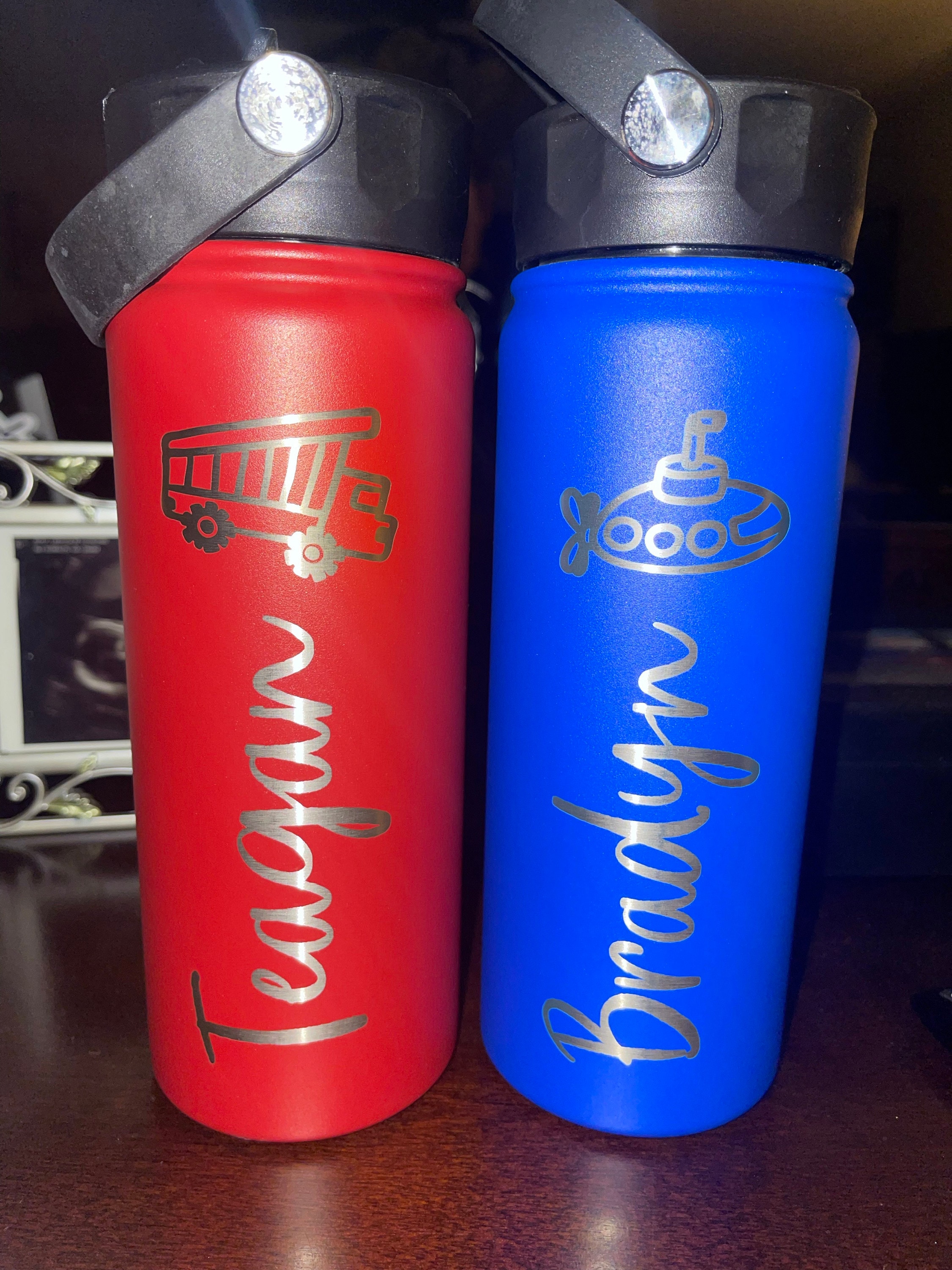 Personalized Kid Water Bottle, Back to School Gifts for Kids, Custom Laser Engraved Bottles, 18oz Water Bottle Personalized Water Bottle