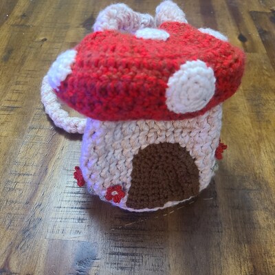 Mushroom Bucket Bag Crochet PATTERN Mushroom Bag Crossbody Cottagecore