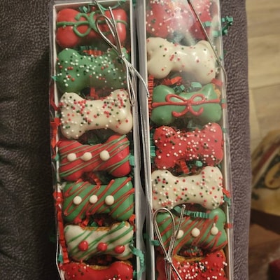 Mini Merry Bones Sleeve Dog Treats Gift Winter Dog Treats Hanukkah Dog ...