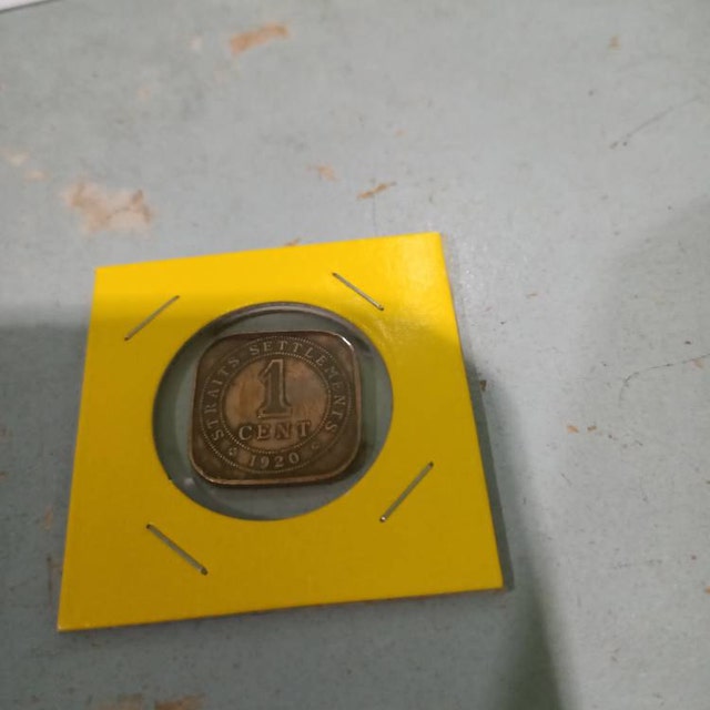1920 年 海峡植民地 1 セント銅貨 インド皇帝ジョージ 5 世