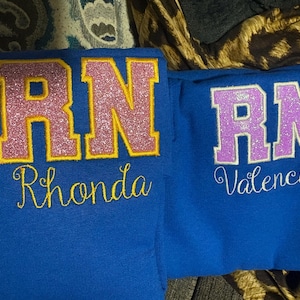 Nurse Custom Quarter Zip Sweatshirt-Jerzees Nublend Quarter Zip-Custom Embroidered-Personalized-Nursing Graduation-Nurse-RN-Gift for her