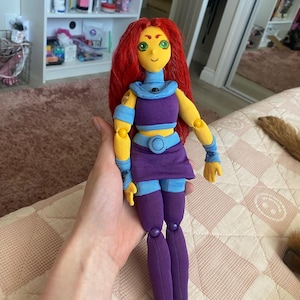 Starfire. Teen Titans. Jointed Doll. Textile Doll. Handmade - Etsy