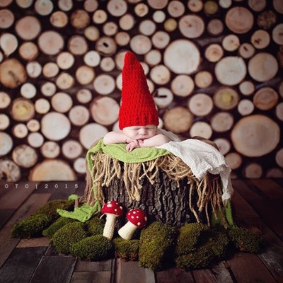 Baby Gnome Hat, Gnome Baby Hat, Crochet Baby Hat, Baby Girl Hat, Baby