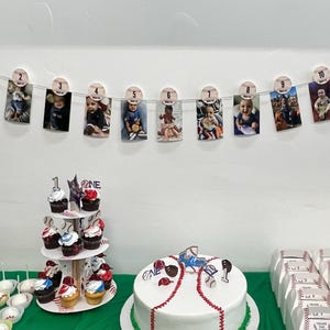 Baseball 12-Monate-Foto-Banner Für Babys Erstes Jahr – Meilenstein-Deko Baseball 12-Monate-Foto-Banner Für Babys Erstes Jahr – Meilenstein-Deko