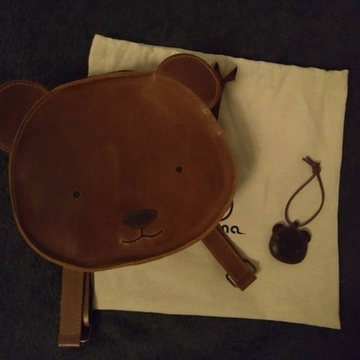 Adorable Bow Bear Crossbody Bag for Kids - Purple Shoulder Bag 18*17*8cm main image 1